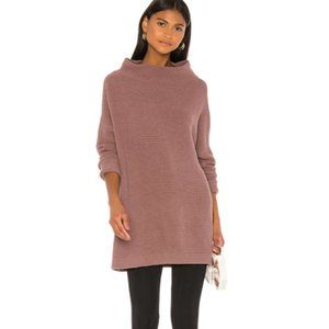 Free People Ottoman Slouchy Sweater Tunic Dress-Nutmeg